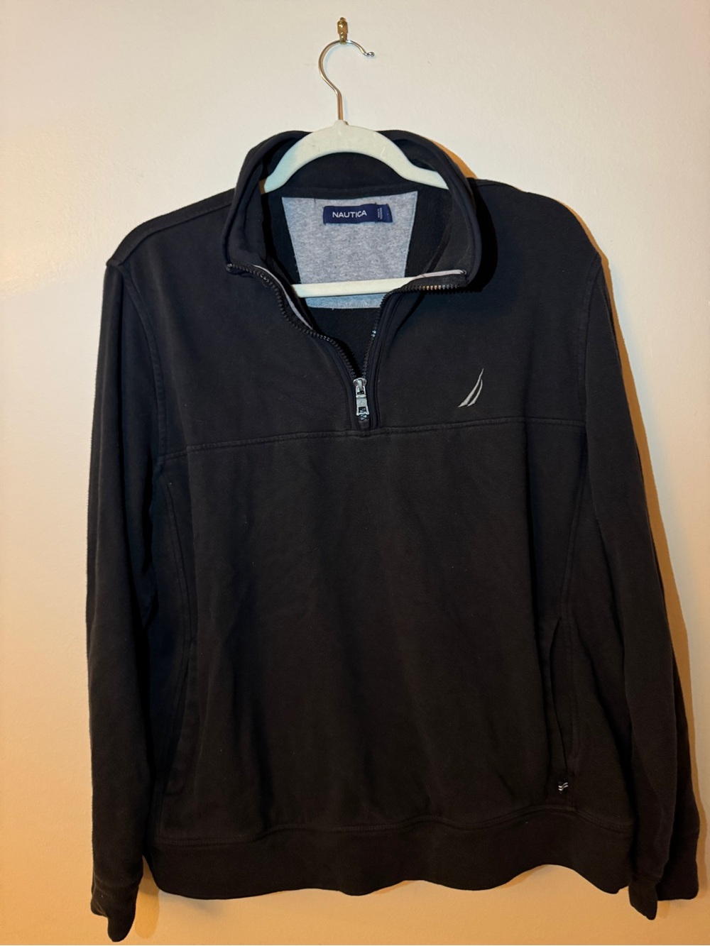 Nautica Men’s Black Half-Zip Pullover Sweater